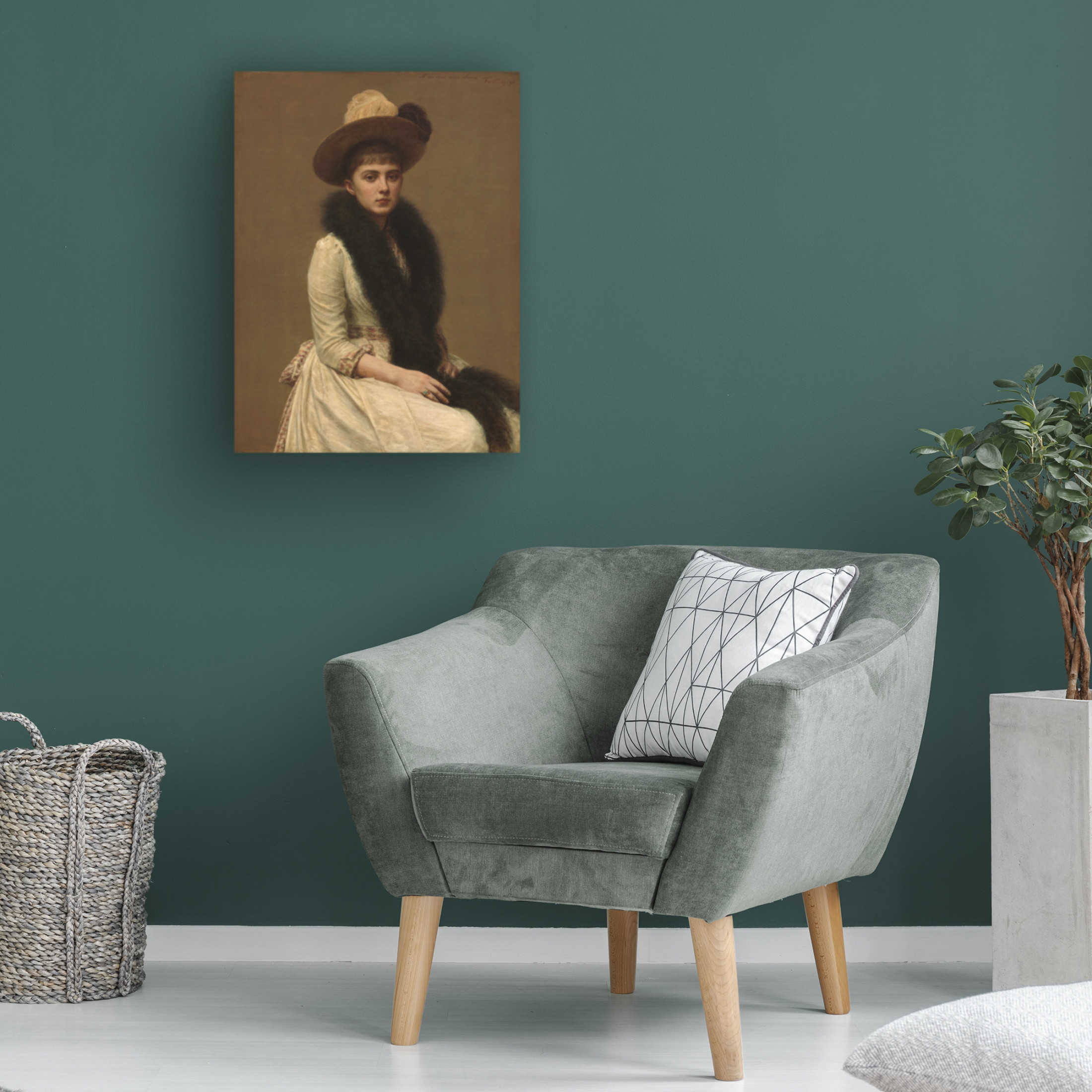 Ignace Henri Jean Fantin-Latour 'Portrait of Sonia, 1890' Canvas Art - 24 x 32 Inches
