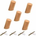 thumbnail image 1 of 5 ganchos de madera natural para abrigos, ropa, sombreros, llaves, vestidos, bufandas, perchas para baño, dormitorio, cocina, armario, decoración artística minimalista, haya, 30 x 60, 1 of 5