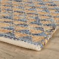 thumbnail image 5 of Geometric Rag Denim Handwoven Jute Rug, 5' x 8', 5 of 6