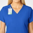 thumbnail image 6 of Wink W123 Women's Flex Back Stylized V-Neck Scrub Top, Royal, 1X Womens Plus, 6 of 6