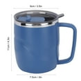 thumbnail image 2 of 14 oz Coffee Mug, Vacuum Insulated Camping Mug with Lid, Double Wall Stainless Steel Travel Tumbler Cup, Coffee Thermos Outdoor, Powder Coated Navy Blue, 2 of 9