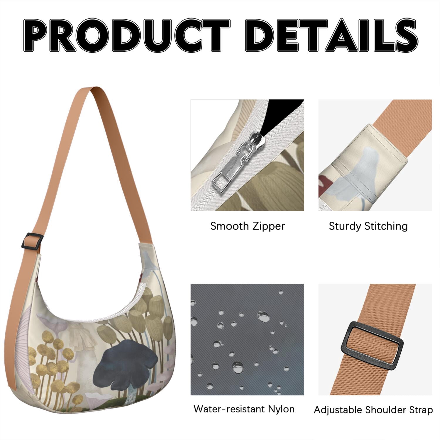 Sling Bag for Women Men Trendy Dumpling Bag for Travel with Adjustable Strap
