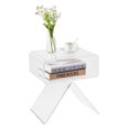 thumbnail image 1 of Table d'Appoint Moderne en Acrylique Transparent – Table de Chevet Ou Table d'Extrémité Légère, Résistante aux Rayures, Transparente – Table d'Accent Minimaliste pour Salon, Chambre Ou Petits Espaces – Déco Maison, 1 of 7