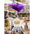 thumbnail image 5 of Purple Table Cloth, Boho Modern Floral Abstract Ombre Leaf White Waterproof Tablecloth for Square Tables, Reusable Washable Fabric Table Cover for Restaurant Kitchen Dining Tables 60"x60", 5 of 6