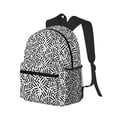 thumbnail image 2 of Lsque Weave Geometric Classic Casual Backpack - Large Capacity Water-Resistant Backpack for School, Work, Travel, and Outdoor Activities, 2 of 8