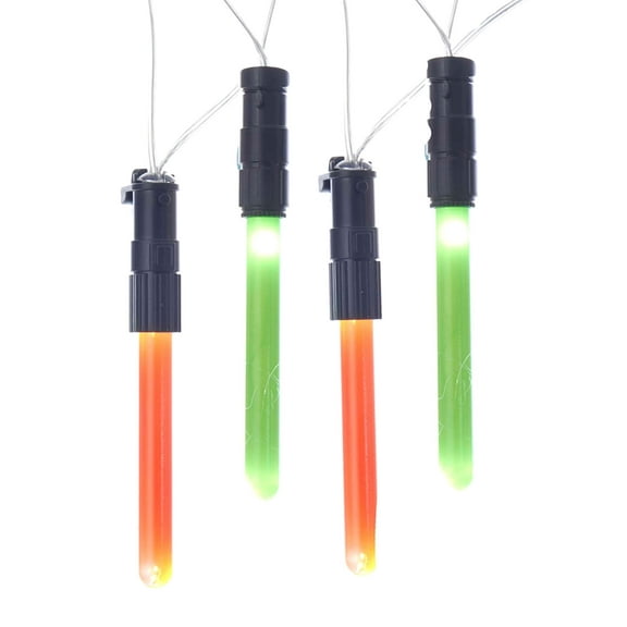Kurt Adler Star Wars Light Sabers Battery Operated 40 Lights with 20 Light Sabers
