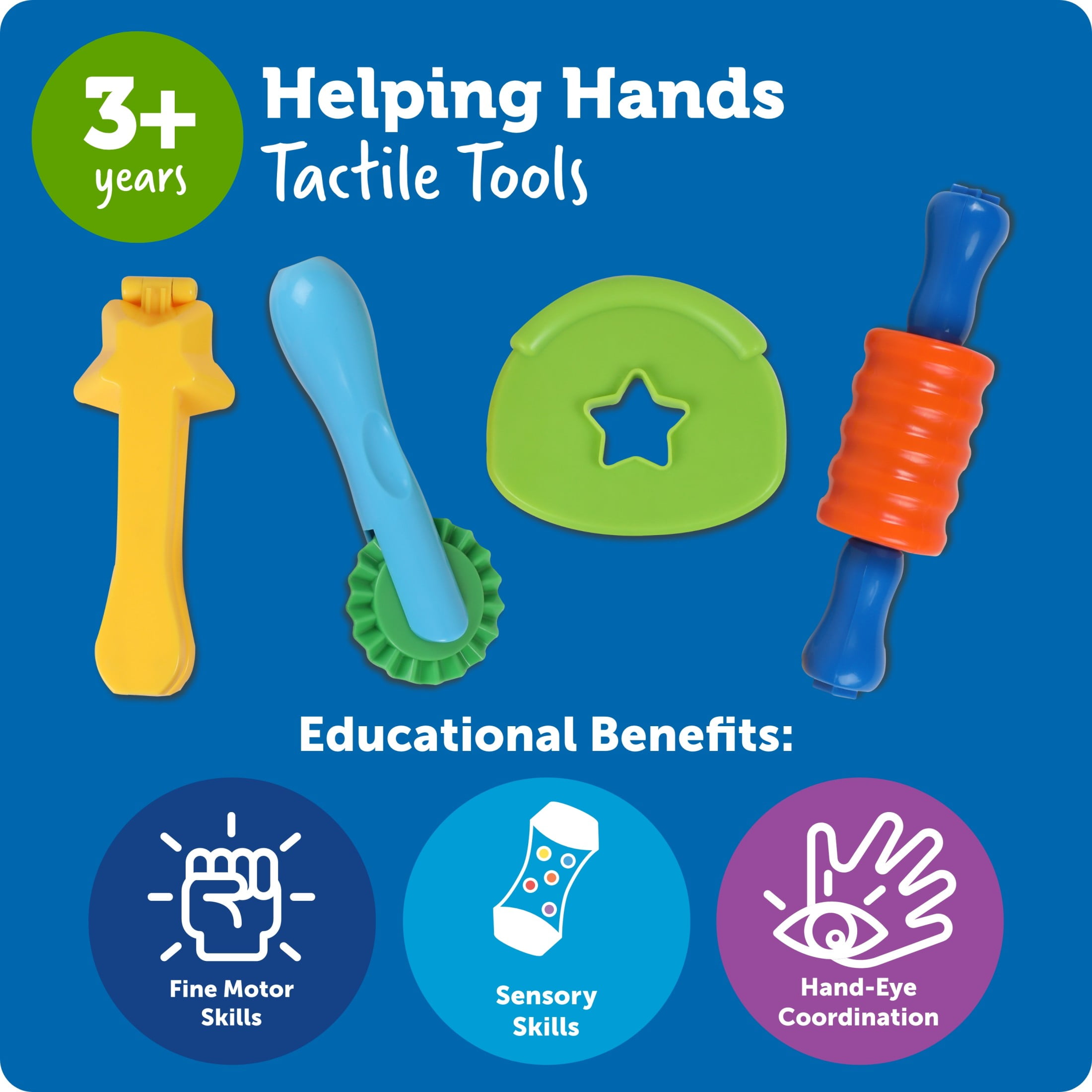 Learning Resources Helping Hands Tactile Tools, Sensory Fidget Toys, Fine Motor Skills, Ages 3+