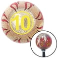 thumbnail image 1 of American Shifter  Yellow Ball No. 10 Clear Flame Metal Flake Shift Knob with M16 x 1.5 Insert Shifter Brody, 1 of 1