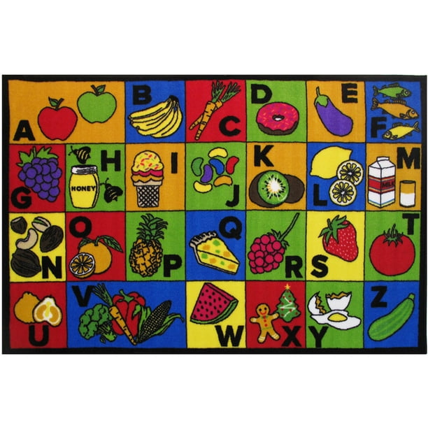 Fun Rugs Fun Time ABC Food Kids Rugs 39" x 58" Rug