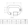 thumbnail image 4 of Lefu Carabiner Quick Link Strap Connector Steel Chain Repair Shackle D-Shape Rigging, 4 of 8