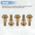 thumbnail image 6 of Unique Bargains 5pcs M6x1.00 Automobile Valve Cover Bolts for Honda for Acura No.90007679000 Bronze Tone, 6 of 7