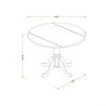 thumbnail image 3 of East West Furniture Dublin 3-piece Dining Set with Wood Chairs in Cherry/Black, 3 of 4