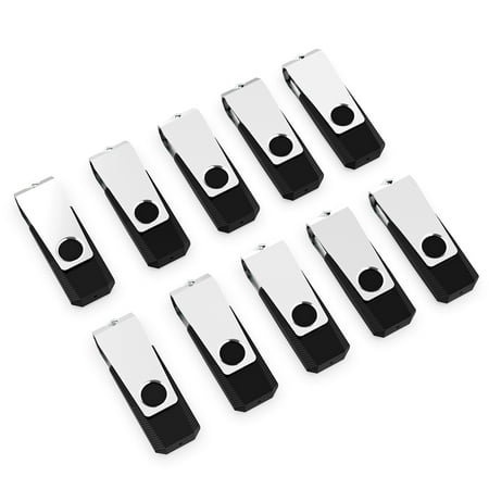 KOOTION 10 Pack 16GB USB Flash Drives USB 2.0 Flash Drives Memory Stick Fold Storage Thumb drive Pen Swivel Design