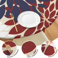 thumbnail image 4 of Boho Chic Floral Round Table Cover 44Inch, Elastic Edge Tablecloth for 38"-42" Tables, Spillproof for Dining, 4 of 7
