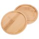 thumbnail image 1 of 2pcs Round Wooden Serving Trays, Rustic Wood Platter for Food, Snacks, Fruits, Kitchen & Home Decor Use, 1 of 4