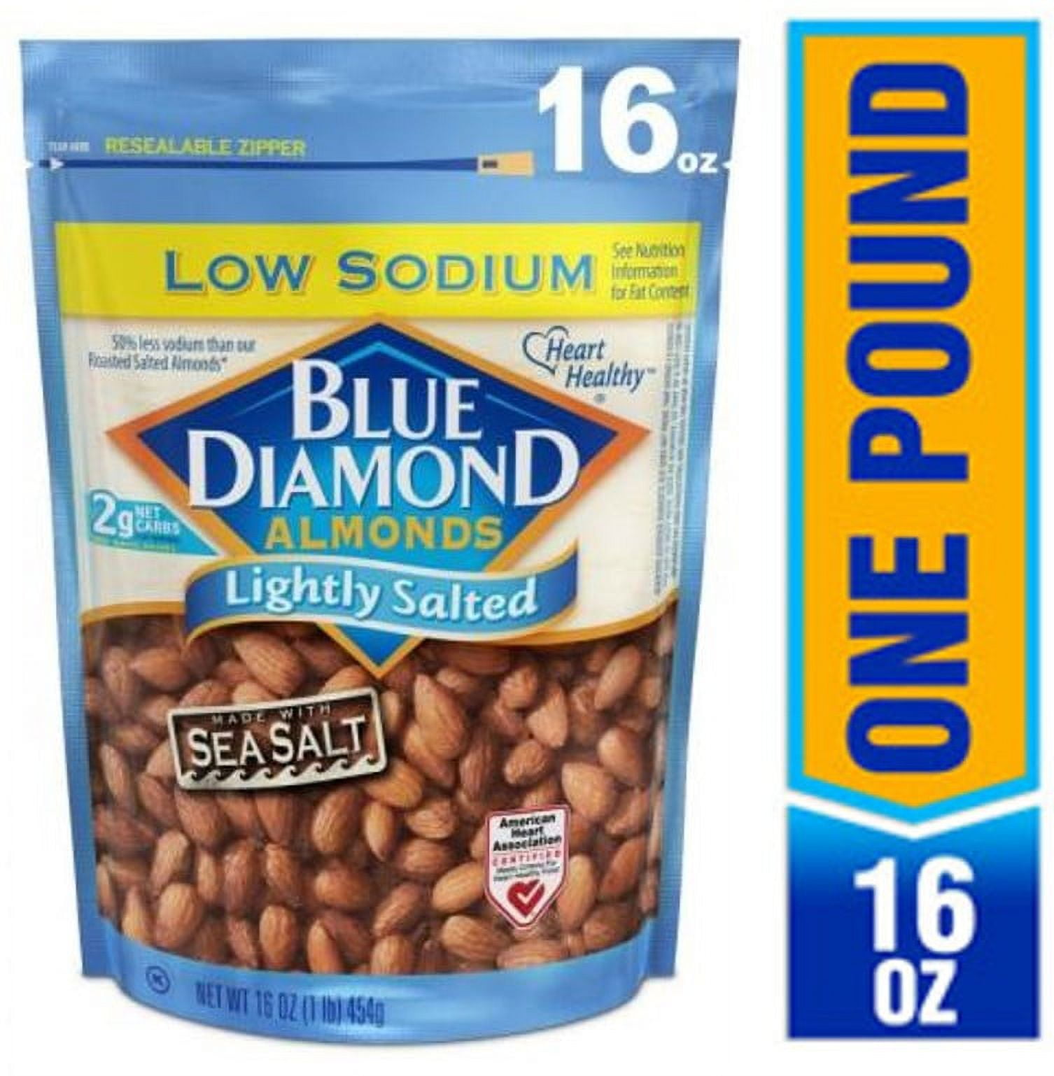 Blue Diamond NUTS: Roasted Salted Almonds, 16 Oz - Walmart.com