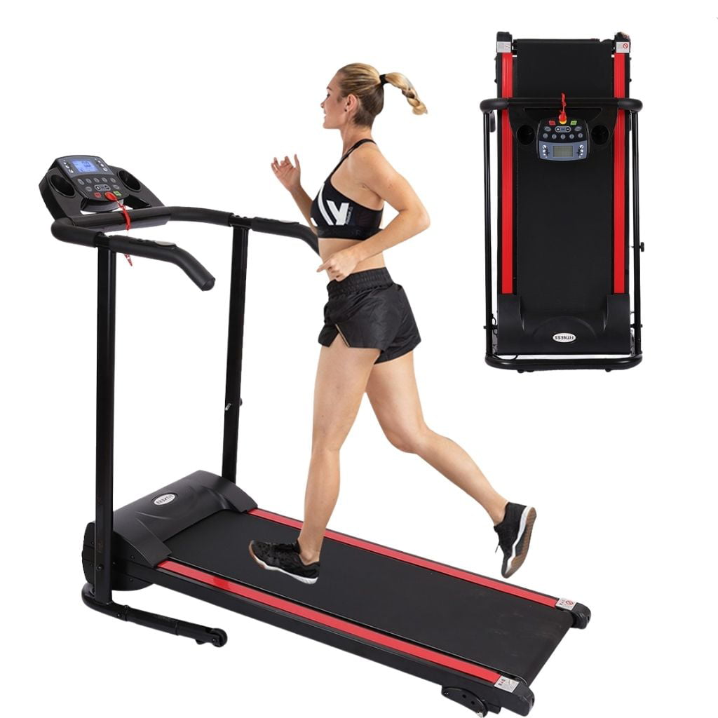 Folding Treadmill Electric Motorized Power Running Jogging Fitness Machine Black 