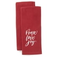 thumbnail image 3 of Winter Wonder Lane Red Kitchen Towel 2-Pack, Peace Love Joy Christmas, 3 of 6