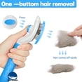 thumbnail image 5 of Cat Brush for Shedding, Self Cleaning Slicker Brush, Soft Silicone Self Cleaning for Short and Long Haired Cats for Grooming and Massaging, 5 of 7