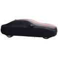 thumbnail image 6 of Black Car Cover, Universal Sun Rain Snow Protection, Indoor Cover Full Dust Protecton Black with Red Stripes, 6 of 6