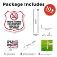 thumbnail image 3 of No Smoking Shield Sign This Is A Smoke Free Property Thank You For Not Smoking (10 Pack) 12 inch X 12 inch Shield Shaped Commercial Grade Plastic Signs with Aluminum Mounting Stakes, 3 of 8