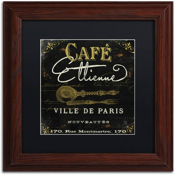 Trademark Fine Art "La Cuisine II" Canvas Art by Color Bakery Black Matte, Wood Frame