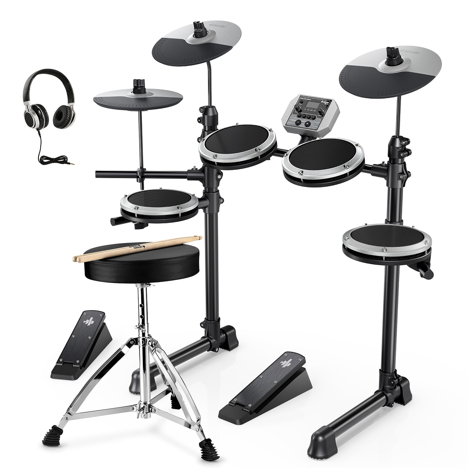 Donner DED-80 Electronic Drum Set for Beginners with Mesh Heads