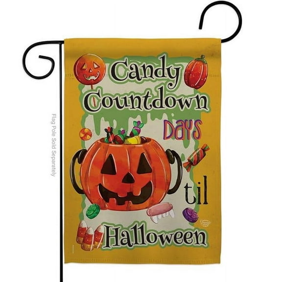 Ornament Collection G191032-BO 13 x 18.5 in. Candy Countdown Garden Flag with Fall Halloween Double-Sided Decorative Vertical Flags House Decoration Banner Yard Gift