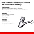 thumbnail image 2 of Llave temporizadora MEER cromada MZM1001, 2 of 3