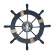 thumbnail image 2 of Rueda de barco de madera Barco náutico Rueda de barco Decoración de pared Azul oscuro brillar Electrónica, 2 of 3