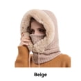 thumbnail image 2 of Guardoinrt Ensemble de Bonnet d'Hiver avec Capuche pour Ski, Cyclisme, Camping, Randonnée, Voyage, Beige, 2 of 6