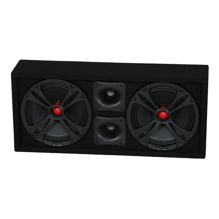 3/4 Mdf Sub Enclosure - Q Power Chuchero Dual Pre Loaded 10 Inch Speaker Sub Box Enclosure w/ 2 Tweeters