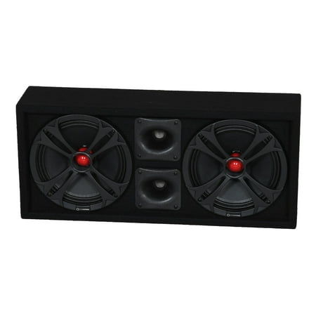 Q Power Chuchero Dual Pre Loaded 10 Inch Speaker Sub Box Enclosure w/ 2 (Top 10 Best Speakers)