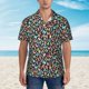 thumbnail image 2 of Balery Alphabet Camisas hawaianas de manga corta para hombre, camisas playeras de corte holgado, camisas de vacaciones con botones,XX-Large, 2 of 7