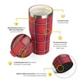thumbnail image 3 of RTIC 20 oz Ceramic Lined Insulated Essential Tumbler, Leak-Resistant Lid, Christmas, Holiday, Red Plaid, 3 of 8