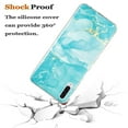 thumbnail image 3 of Allytech Compatible with Samsung Galaxy A70 Case, Marble Design Series Case for Women Boys Girls Soft Slim TPU Shockproof Cover for Samsung A70 6.7 (2019), Green Marble, 3 of 5