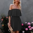 thumbnail image 2 of Vestido sin espalda con hombros descubiertos, vestido con parte superior de tubo y cintura elástica con hombros descubiertos, vestido con hombros descubiertos de primera calidad, 2 of 8