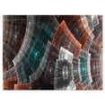 thumbnail image 2 of Brown and Blue Fractal Flower Grid - Abstract Art on Canvas, 2 of 3