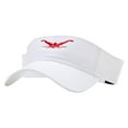 thumbnail image 2 of Butterfly Stroke Embroidered Cotton Twill Sun Visor - White OSFM, 2 of 5