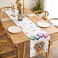 thumbnail image 3 of Valentine's Day Table Runner - 36 Inch Long, Kitchen Dining Table Runner Dresser Scarves, Cute Dog Love Balloon Rose Romantic Farmhouse Decor for Coffee Tables Wedding Party Banquet, 3 of 8