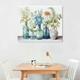 thumbnail image 2 of Nawypu  Wall Art for Living Room Blue and White Hydrangea Flower Canvas Paintings Framed Floral Pictures for Bathroom Bedroom and Kitchen Decoration, 2 of 4