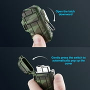 Portable ABS Outdoor Camping Butane Lighter, Blue Flame Windproof Design, Automatic Electronic Ignition Device, Compact and Lightweight for Easy Carrying, Safe for Hiking Travel Emergency Use
