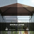 thumbnail image 6 of PawHut Dog Kennel Outdoor with Waterproof Canopy, Galvanized Chain Link, for Backyard and Patio, Large and Medium Sized Dog, 9.3' x 4.6' x 5.2', 6 of 10