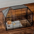 thumbnail image 2 of EASTIN A Large Golden/Black Glass Container for Plants  Featuring a Glass Greenhouse with Weatherproof And Fireproof Design  Suitable for Greenery And Bonsai  Shaped Like a House for Desk, 2 of 5