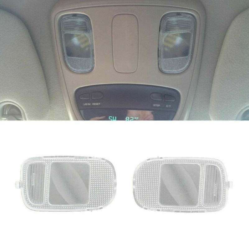 2PCS LH+RH Overhead Console Reading Light Lamp Lens For Dodge Ram 2002