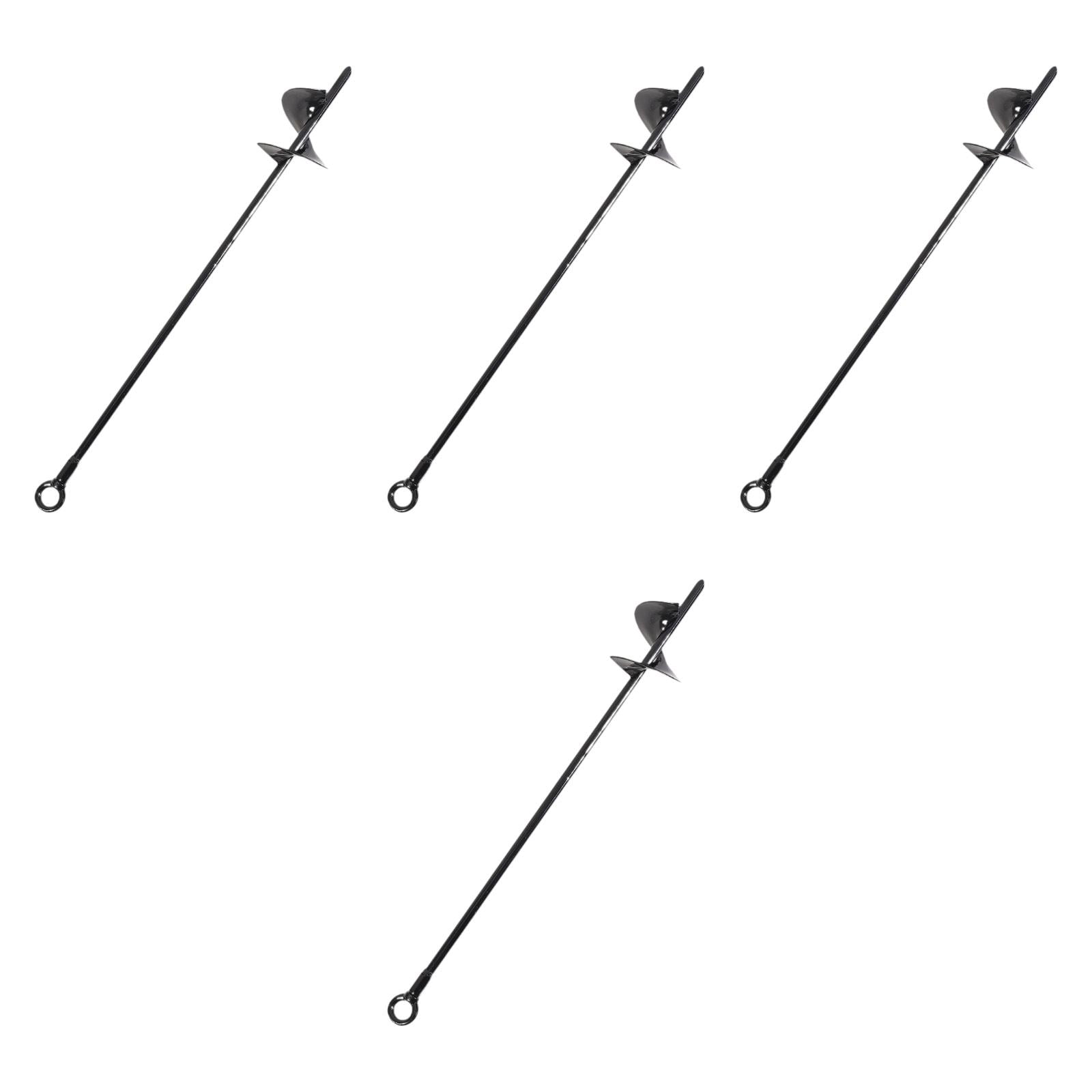 Aymzbd 4Pcs Ground Anchor Screw in Tent Stakes Earth Anchors Strong Camping Tent Anchor Black