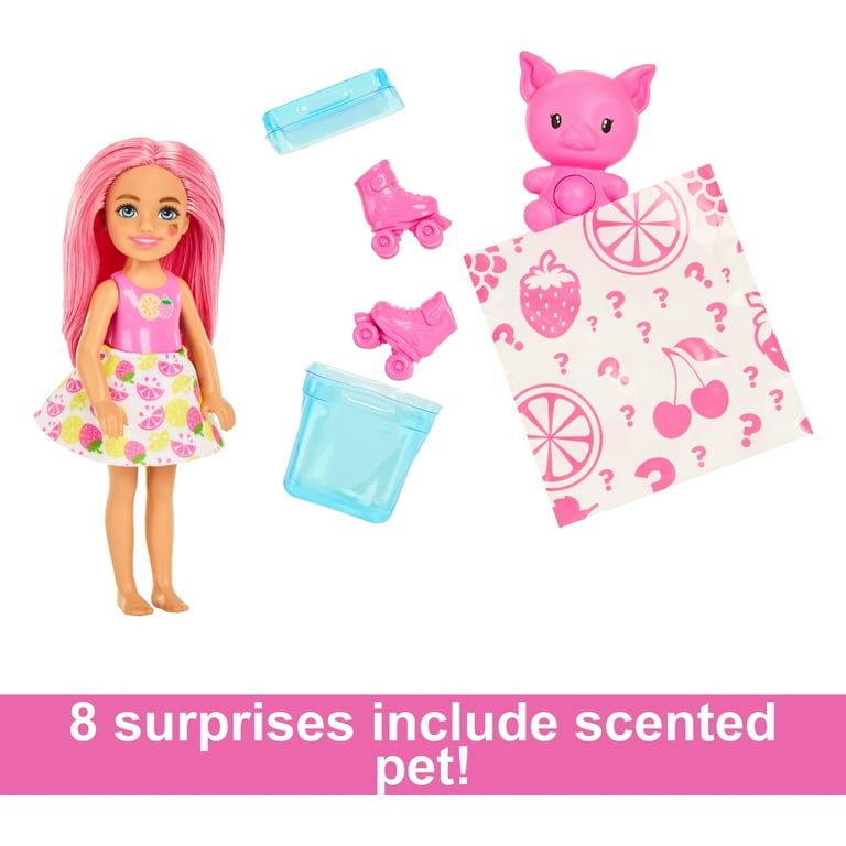 Barbie Pop Reveal Fruit Series Chelsea Doll with 5 Surprises Including Pop-It  Pet, Scent & Color Change (Styles May Vary) 