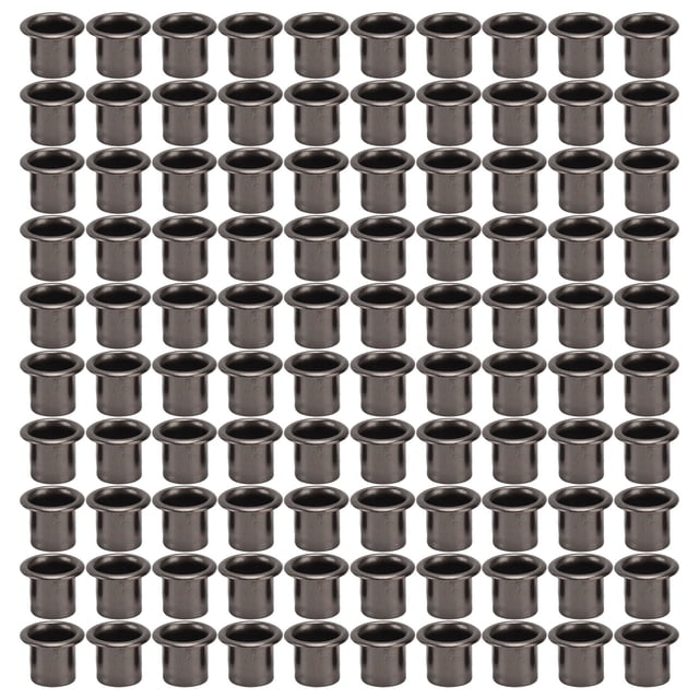 Ojales con agujeros interiores redondos, 100 piezas de ojales con remaches de metal para artesanías de cuero, juego de ojales para bricolaje de primera línea