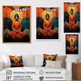 thumbnail image 4 of Designart "Woman in Lotus Pose during Yoga Nidra Meditation I" Spiritual Framed Wall Art - Global Orange Meditation Living Room Framed Canvas Art, 4 of 6