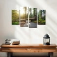 thumbnail image 2 of Elephant Stock Sequoia Log Tunnel Road Wall Art - Horizontal Multi Panel Canvas - Living Room Wall Decor - Transportation Multi Panel - Green And Beige Decor - 24" x 14", 2 of 4